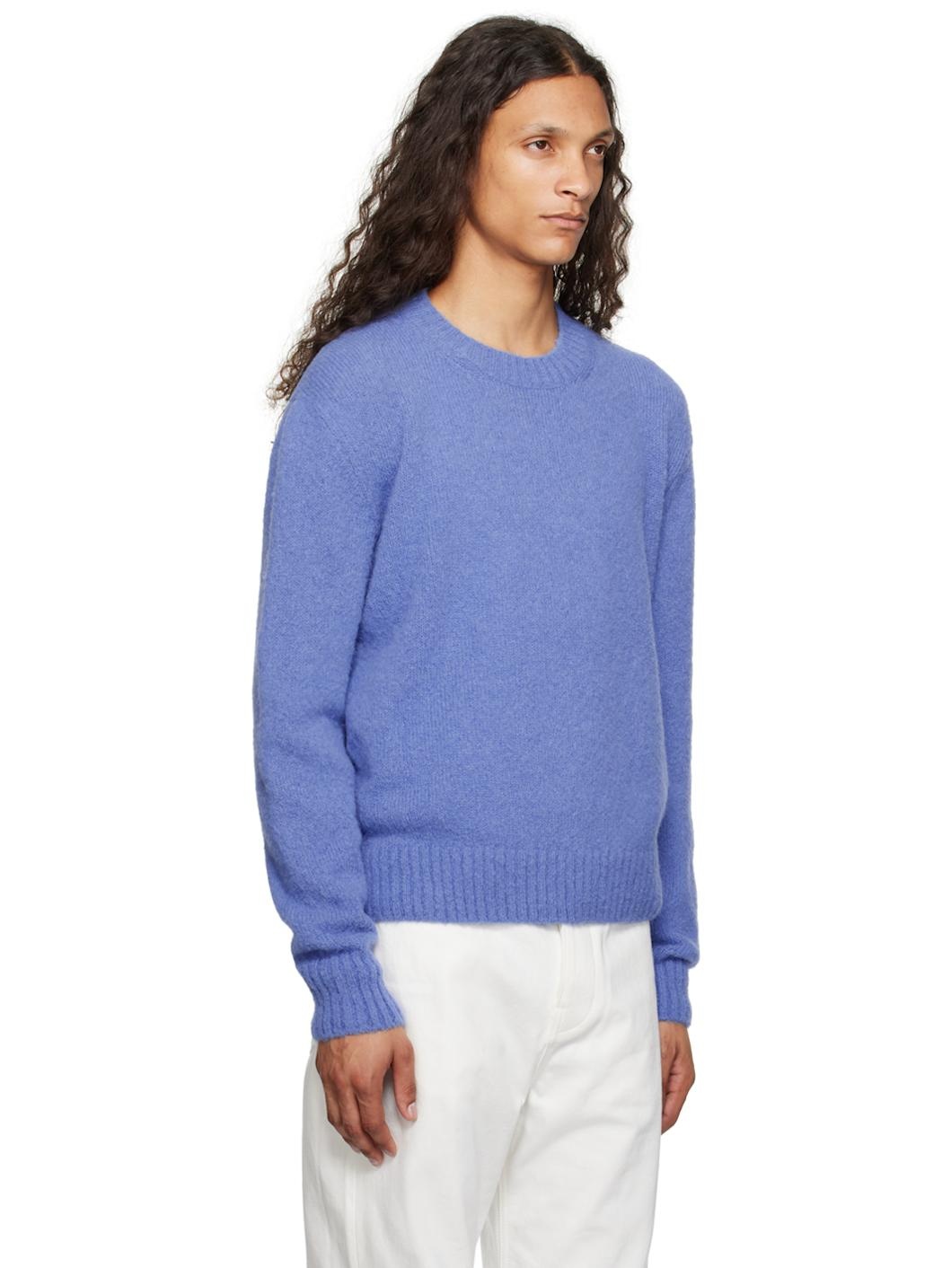 Blue Alpaca Sweater - 2