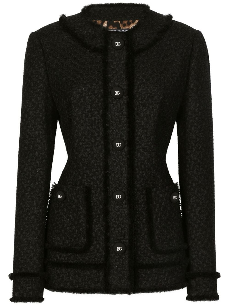 logo-engraved buttoned jacket 1