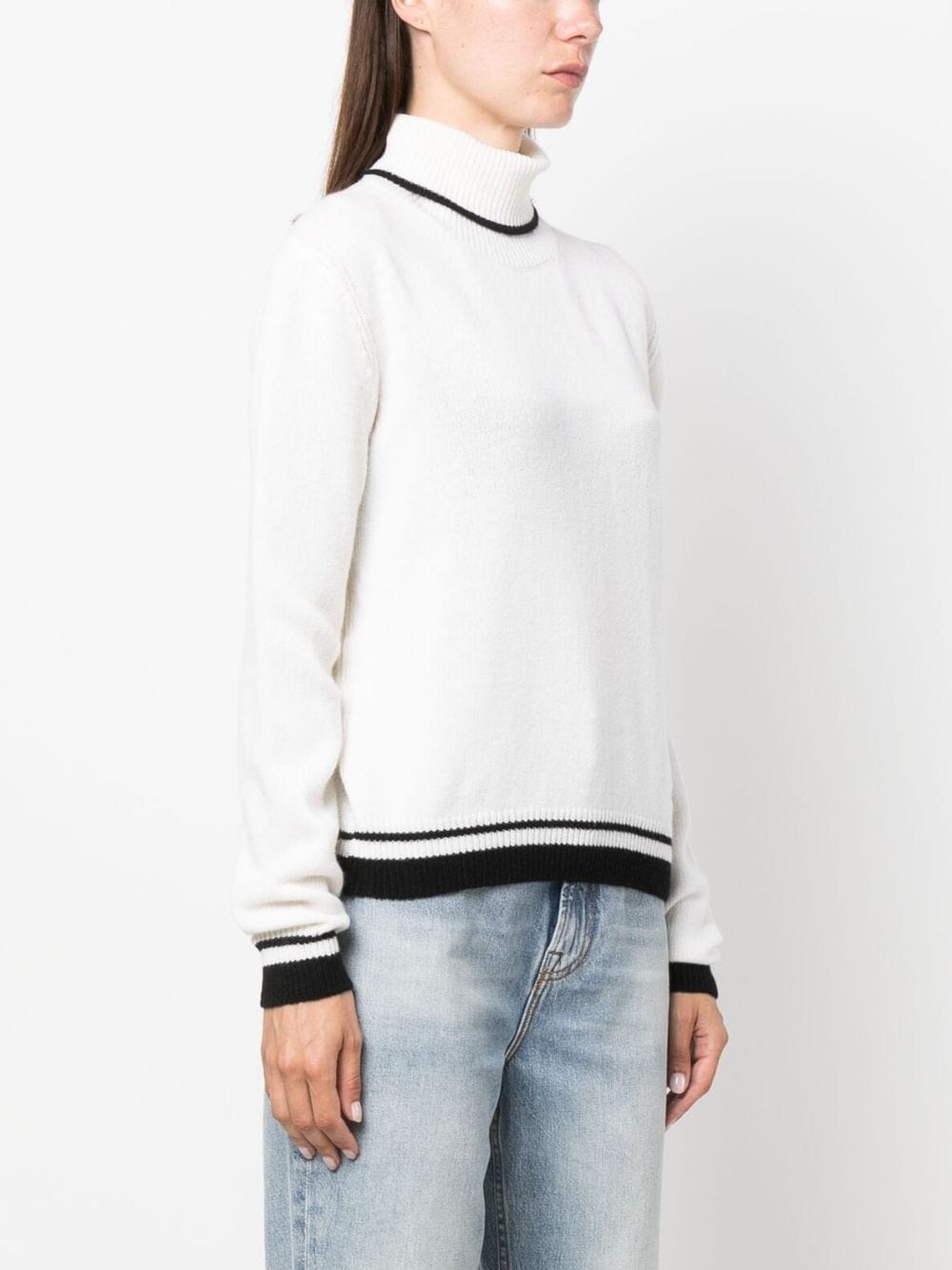 stripe-edge wool-blend jumper - 3