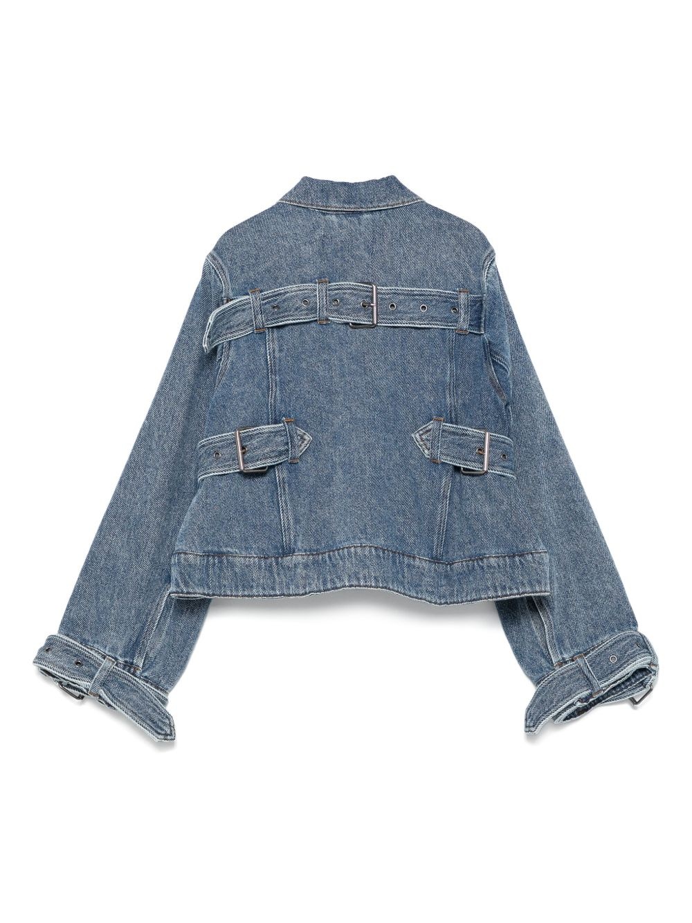 button-fastening denim jacket - 2