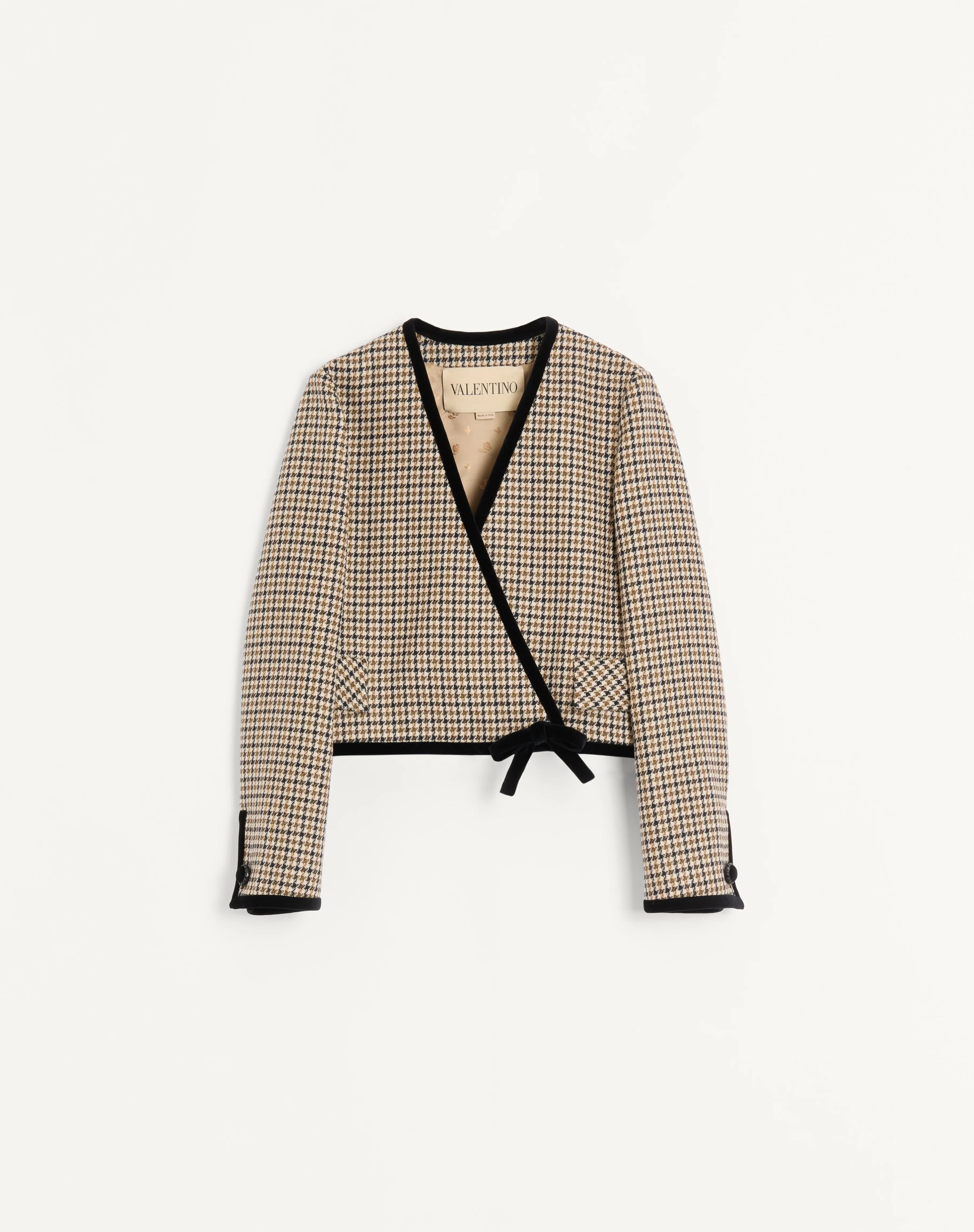 SHORT HOUNDSTOOTH JACKET - 1