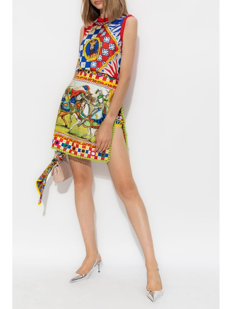 Dolce & Gabbana Carretto-print silk vest outlook