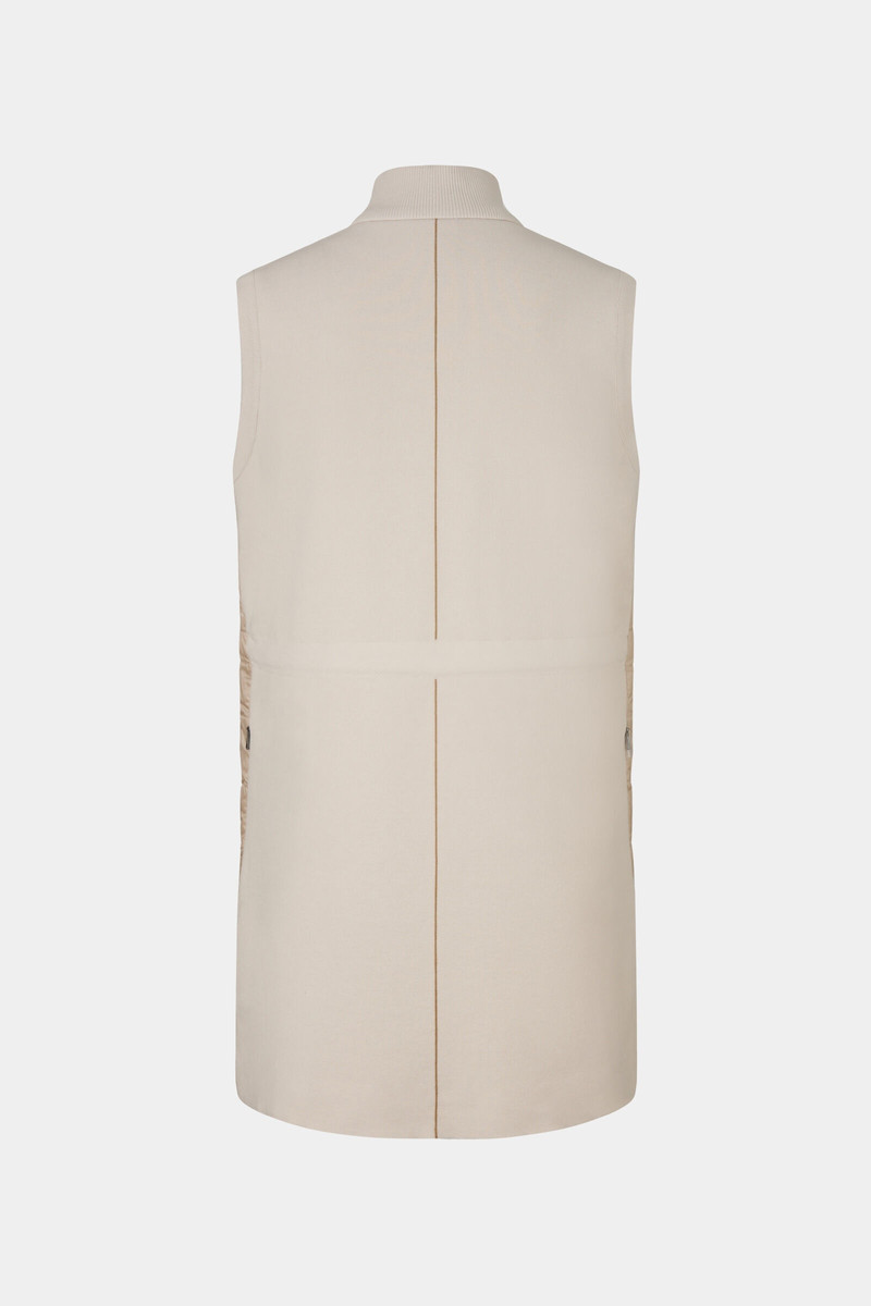 Arina Hybrid knitted vest in Beige 7