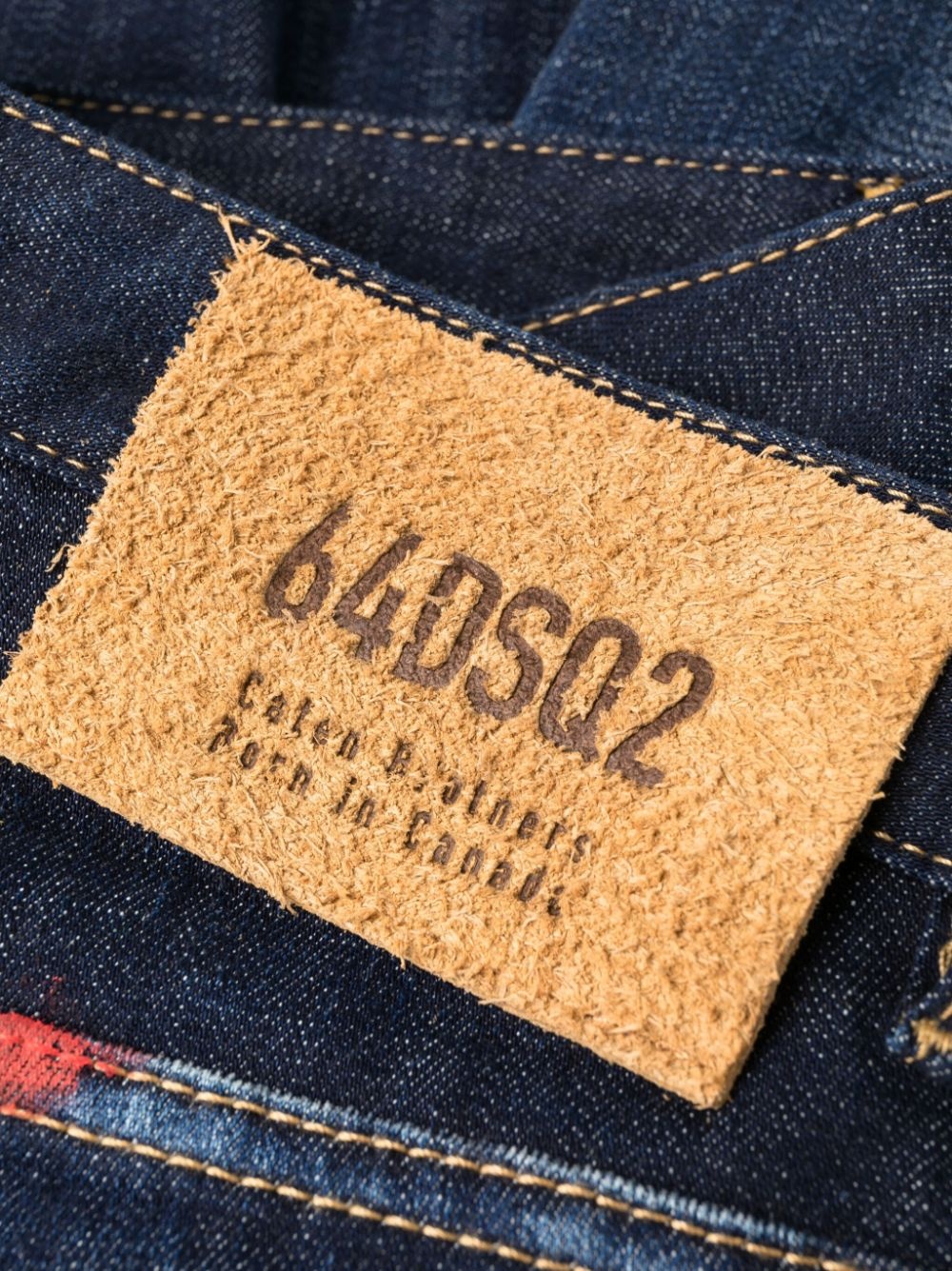 embroidered-design cropped jeans - 6