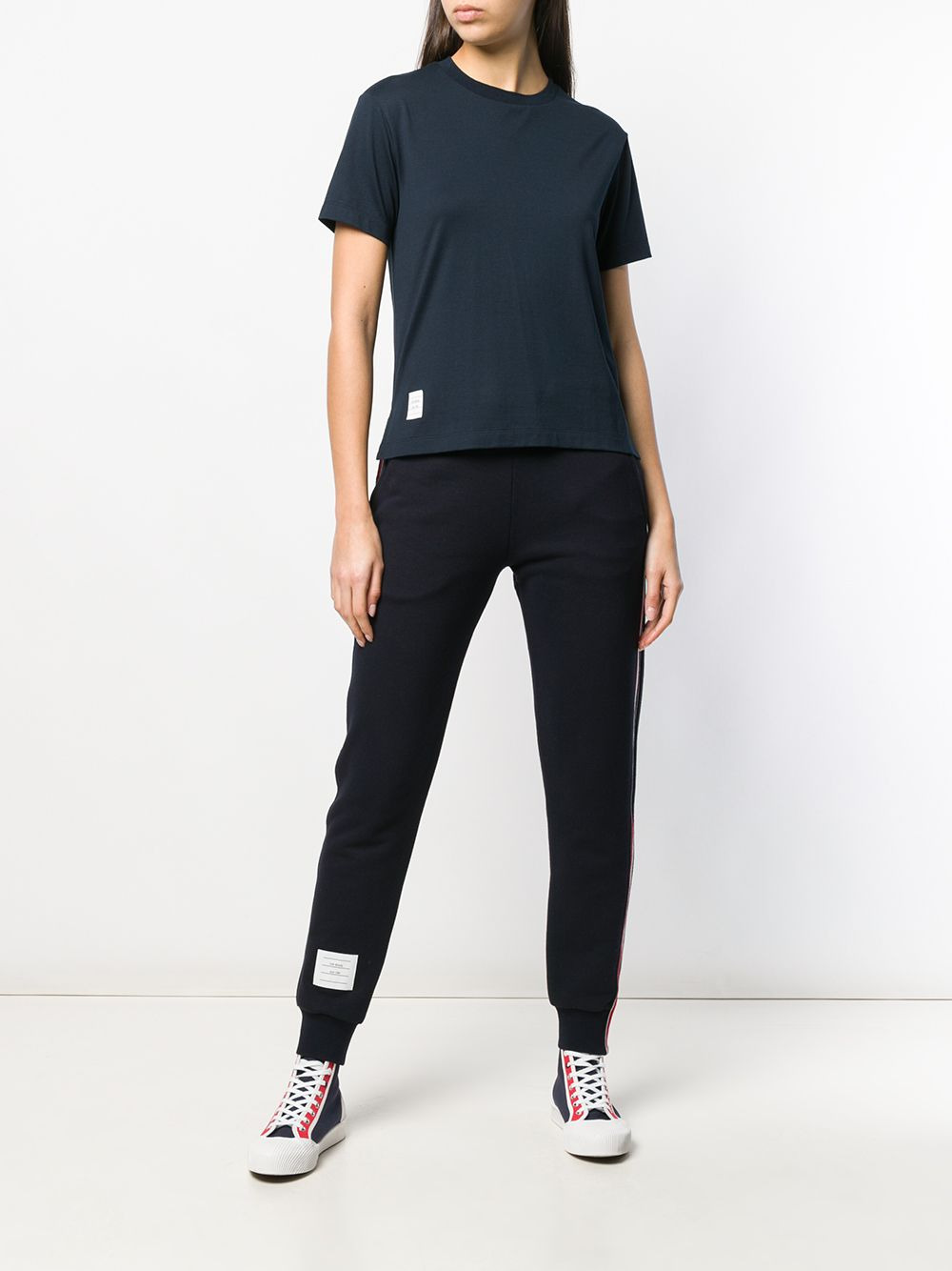 Thom Browne Women Logo-Patch Short-Sleeve T-Shirt - 2
