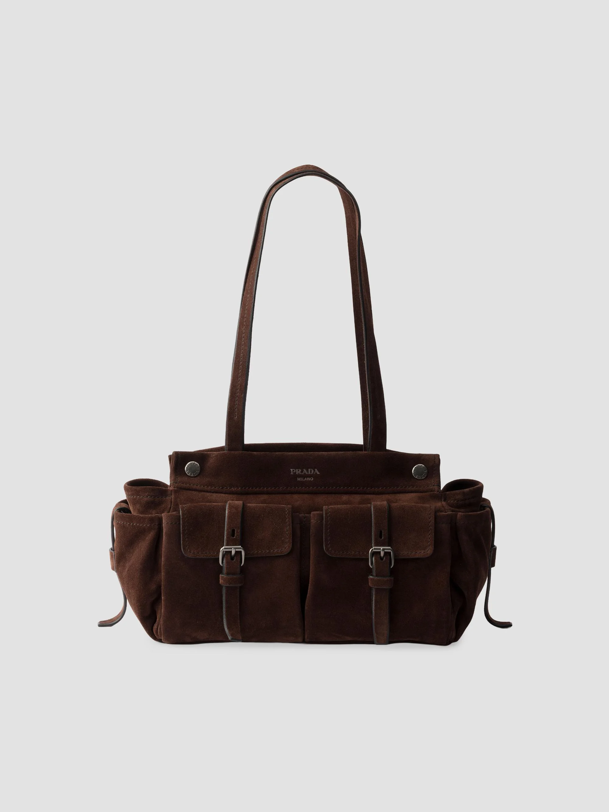 Women's Medium Suede Tote Bag - Brown - 1