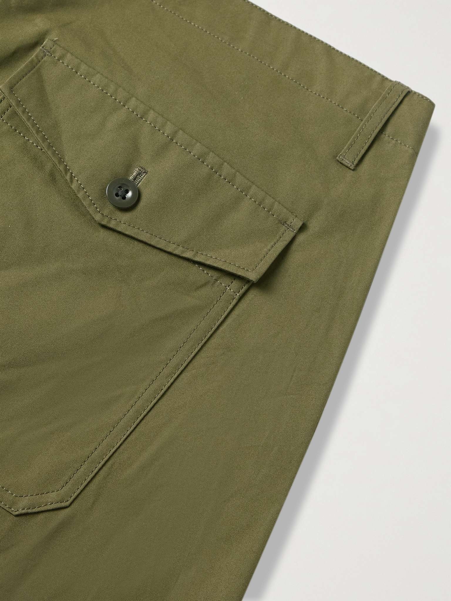 Wide-Leg Cotton-Twill Drawstring Cargo Trousers - 5