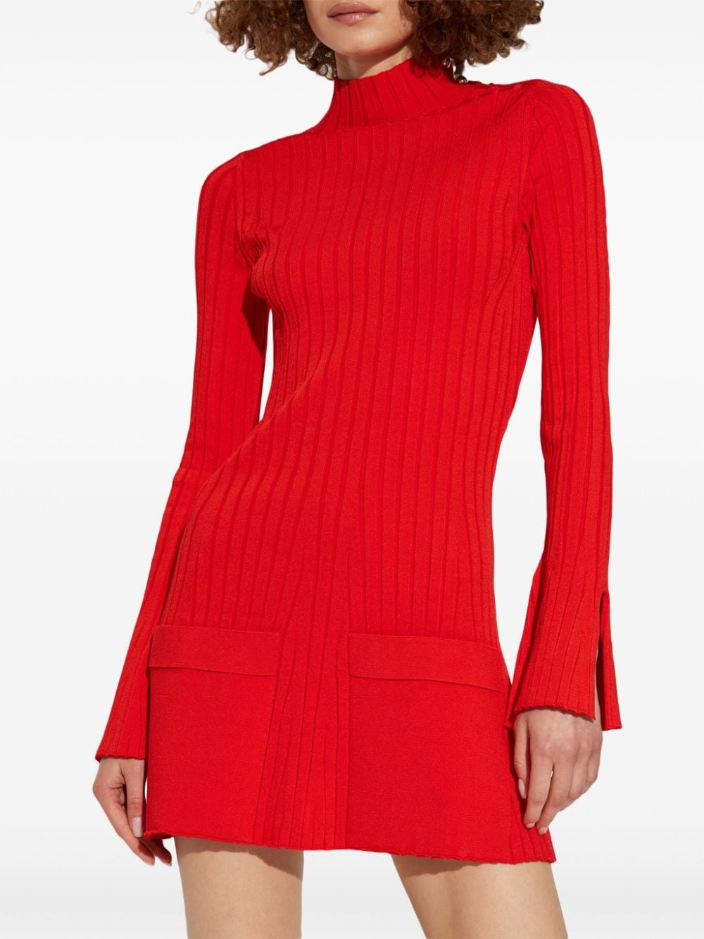 ribbed-knit mini dress - 3