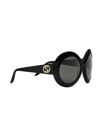 GUCCI oversized round frame sunglasses outlook