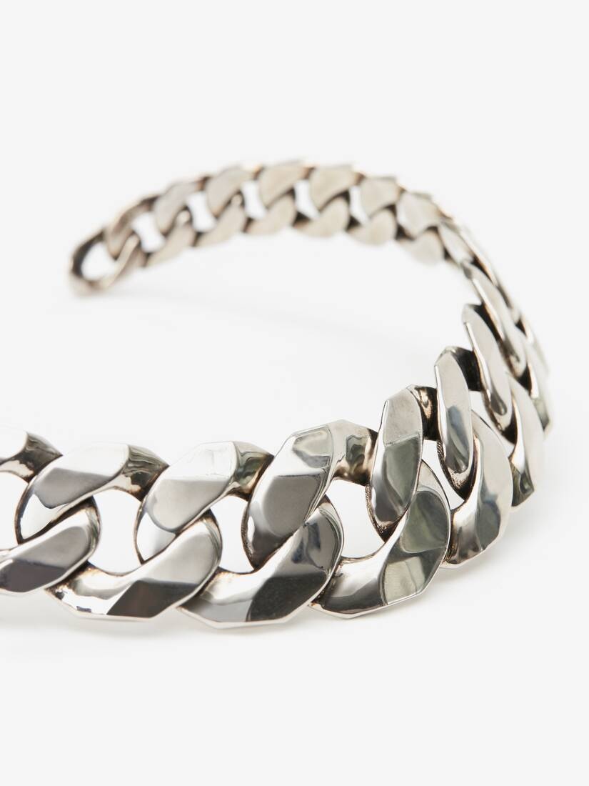 Women's Chain Choker in Antique Silver - 3