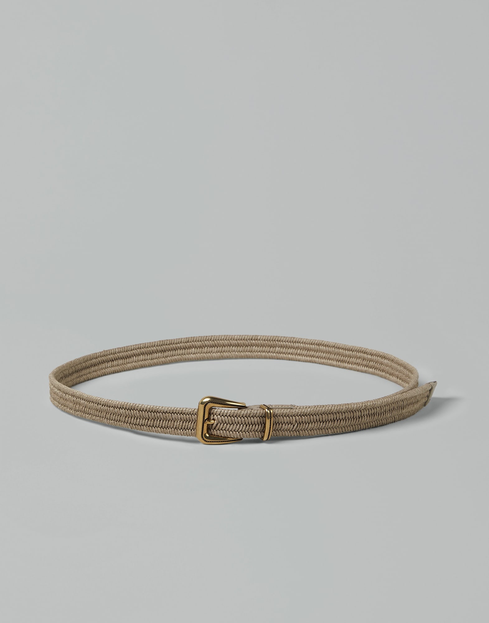 Rustic braided linen belt - 1