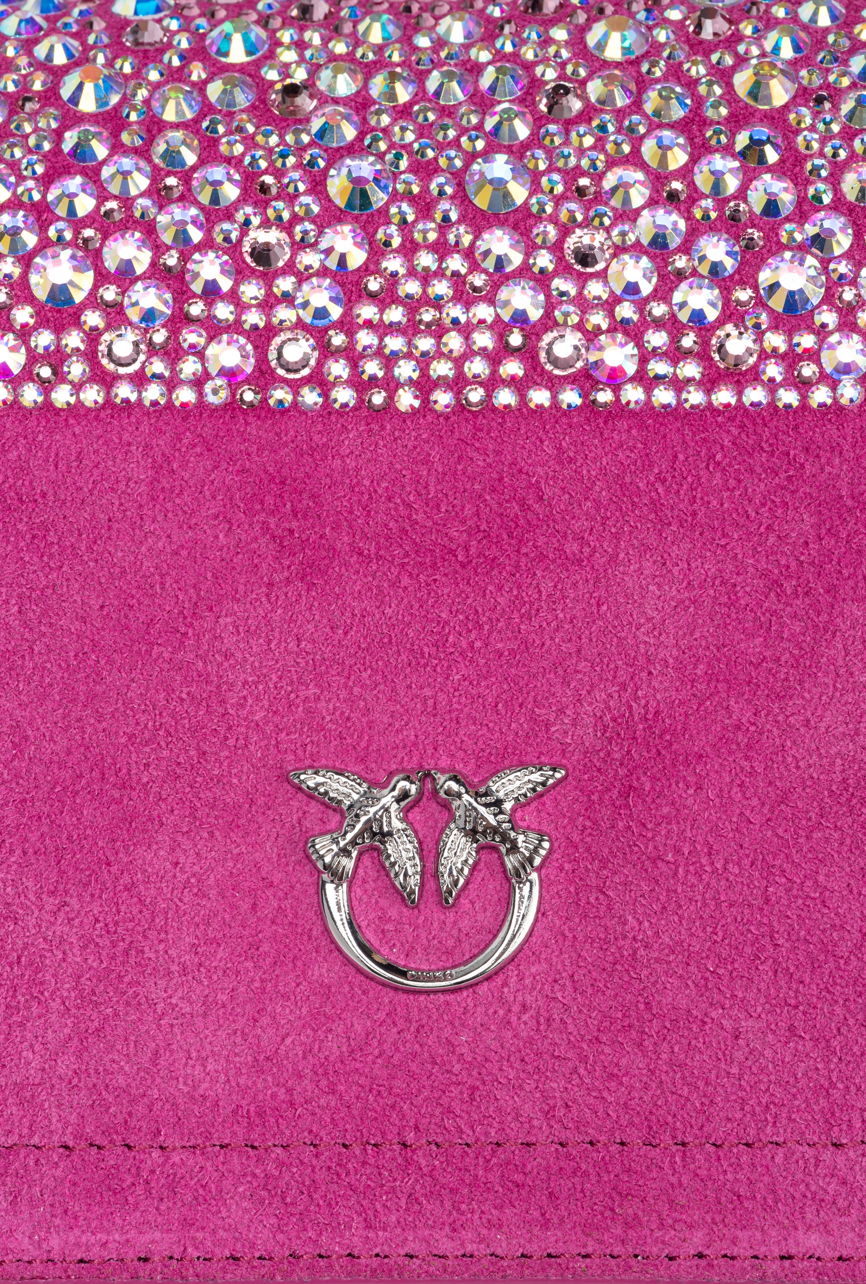PINKO GALLERIA FULL-RHINESTONE MINI LOVE BAG CLICK - 6