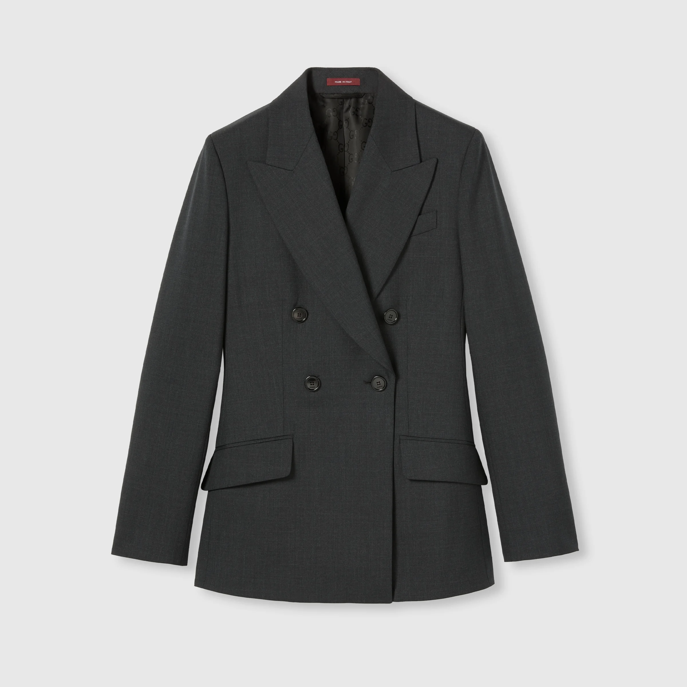 Double-breasted wool jacket - 1