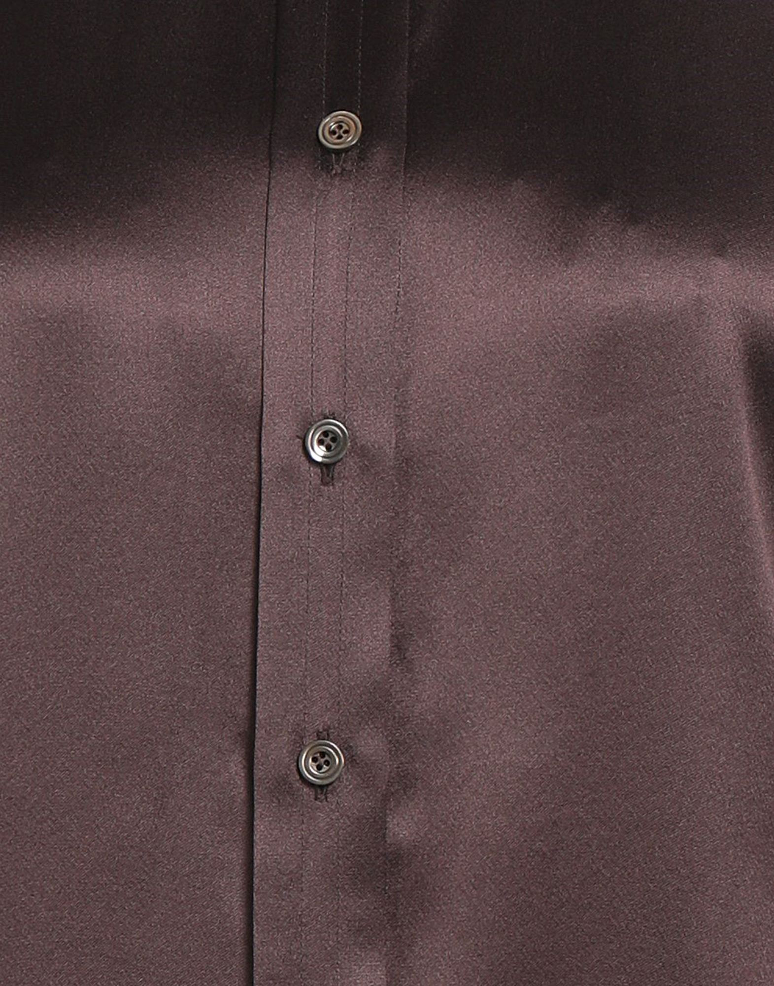 Chocolate brown Women's Silk Shirts & Blouses - 4