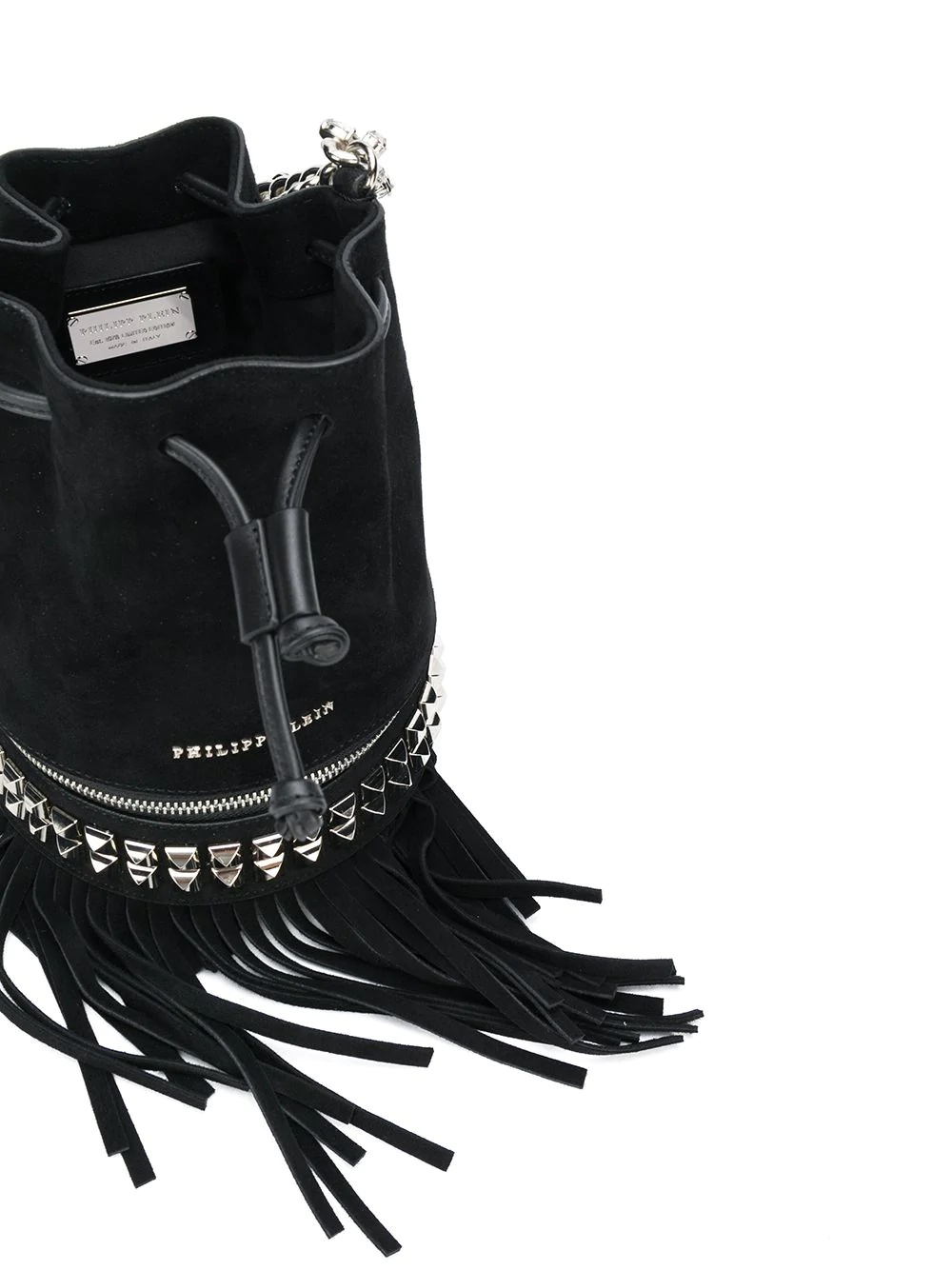 fringed bucket bag - 5