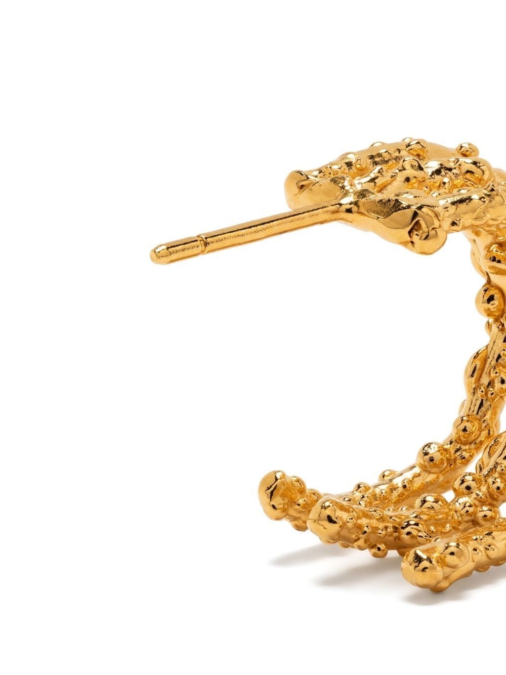 The Single Crumbling gold-plated earring - 4