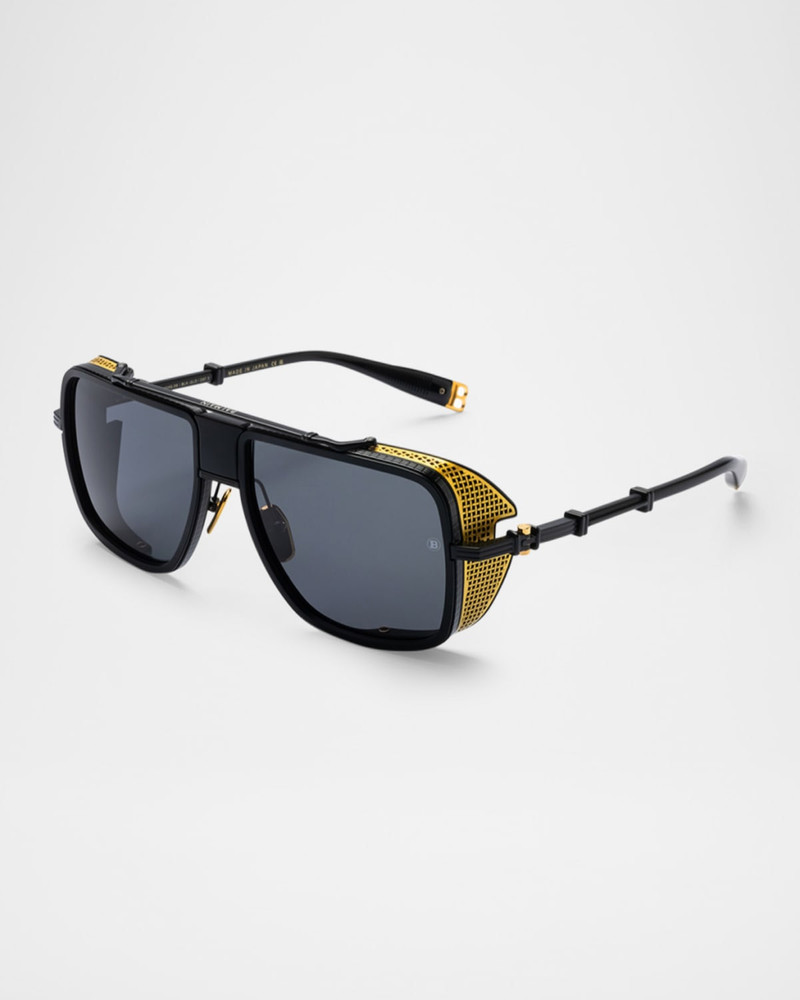 Balmain O.R. Aviator Acetate Sunglasses outlook