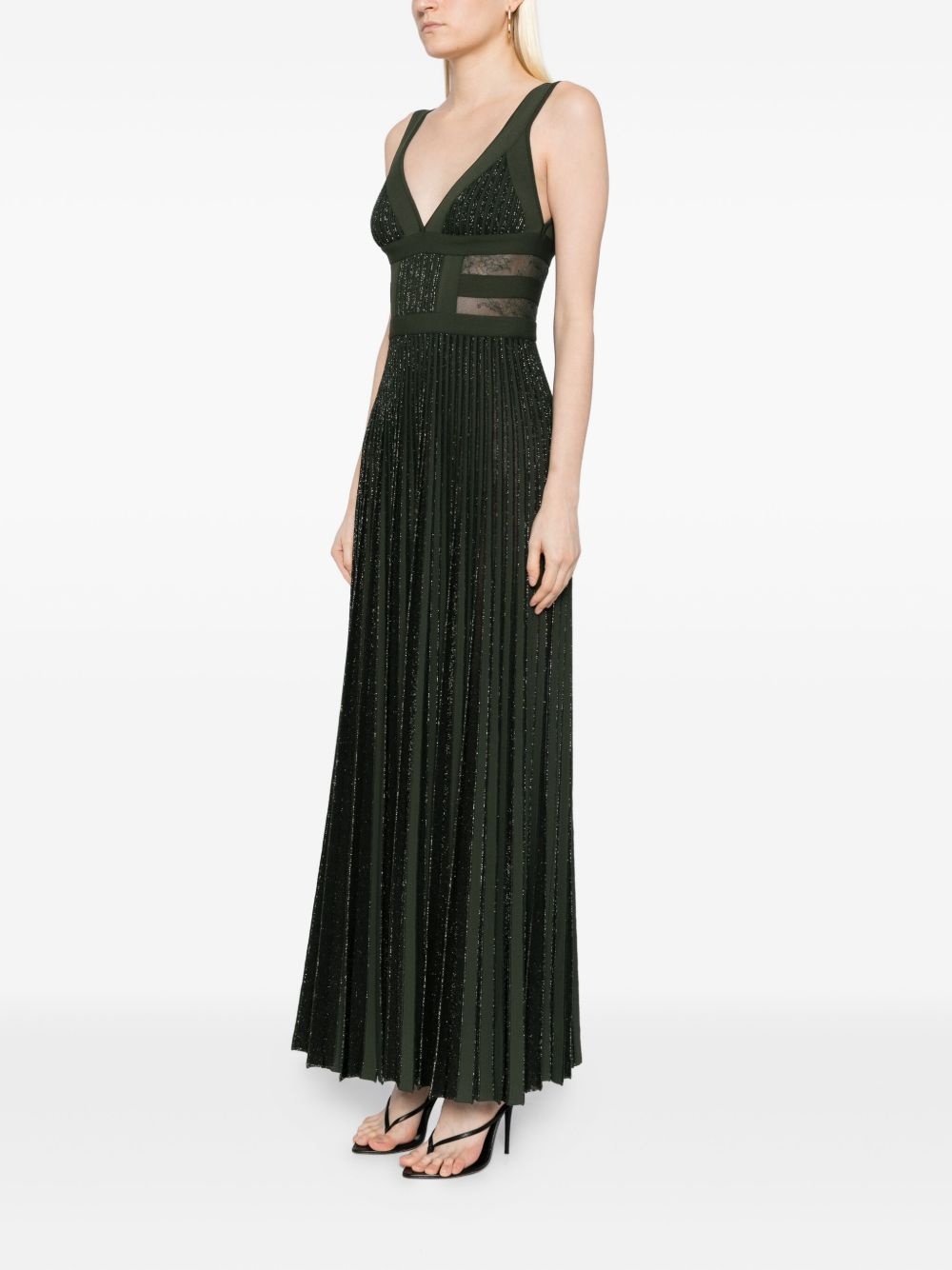 lace-insert dress - 3