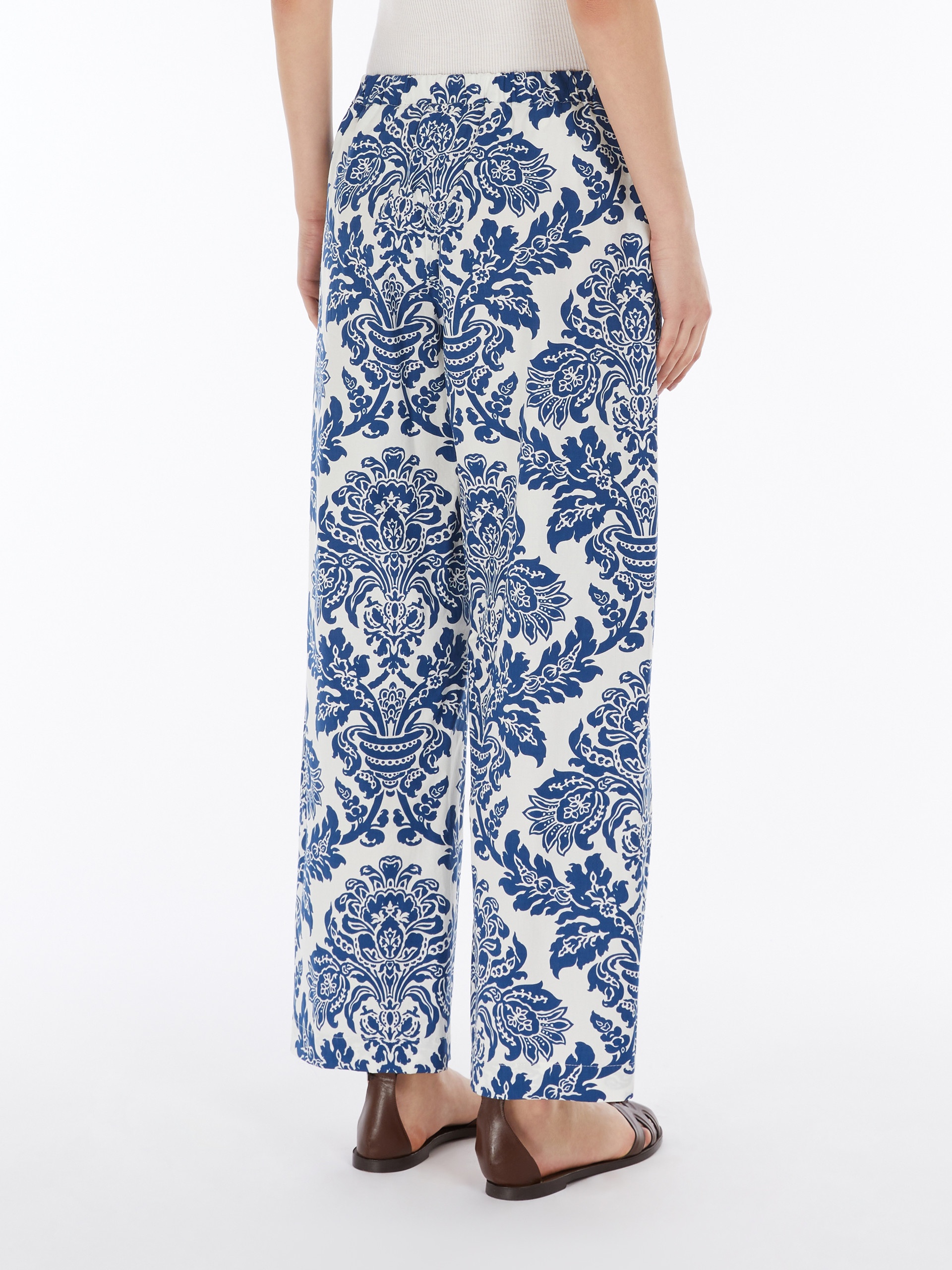 MERANO Printed poplin joggers - 4