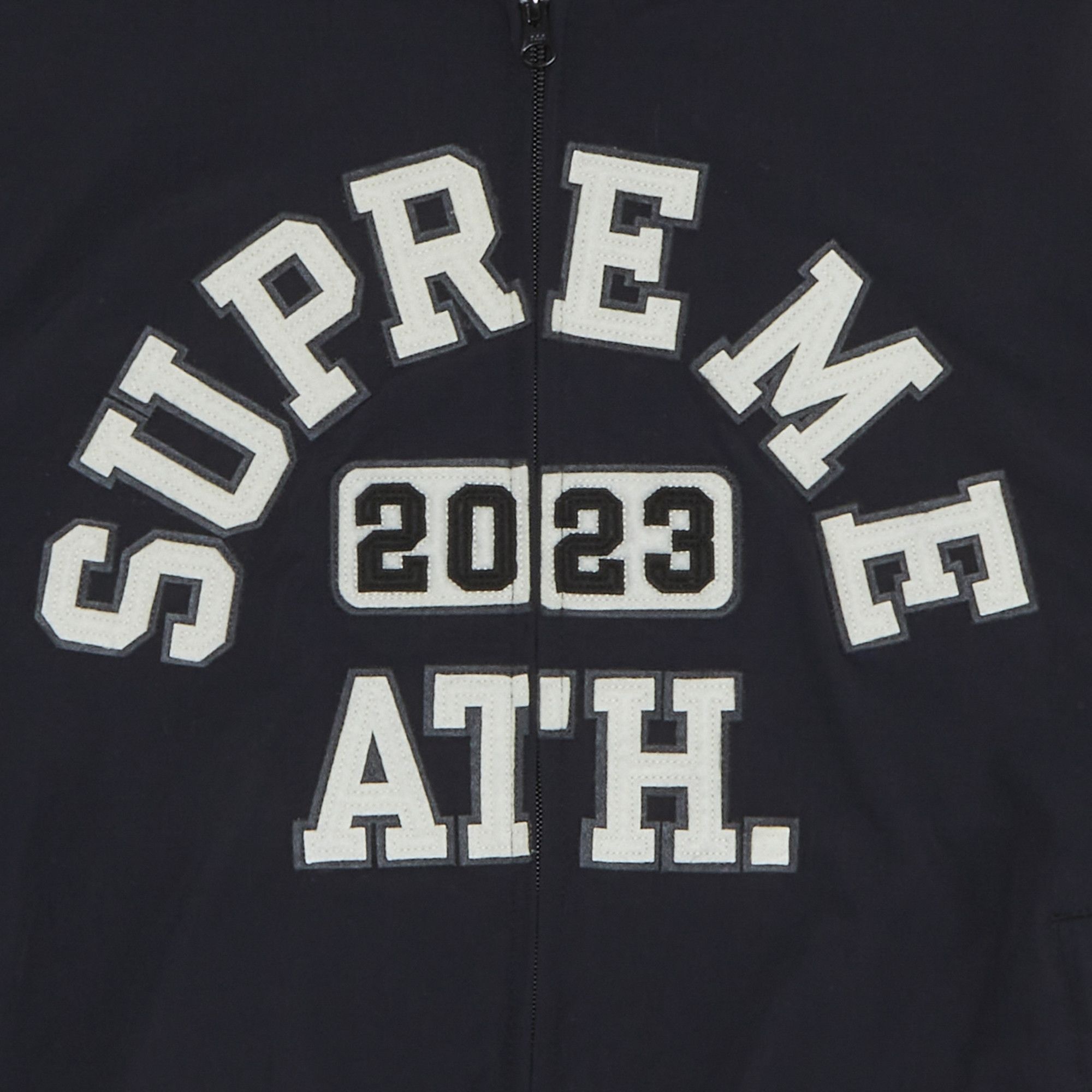 Supreme Appliqué Hooded Track Jacket 'Black' - 3
