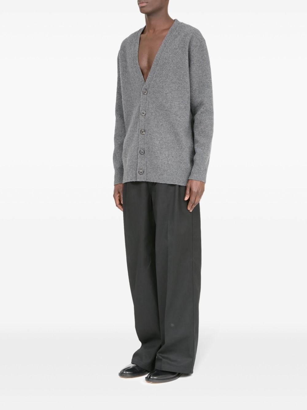 V-neck wool cardigan - 6