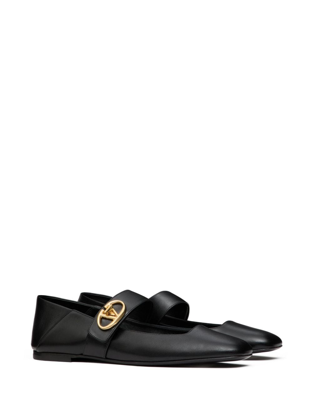 Valentino Garavani Women Ballerina Mary Janes Vlogo Locker - 3