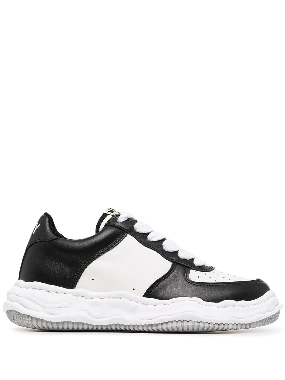 Wayne two-tone leather sneakers - 1