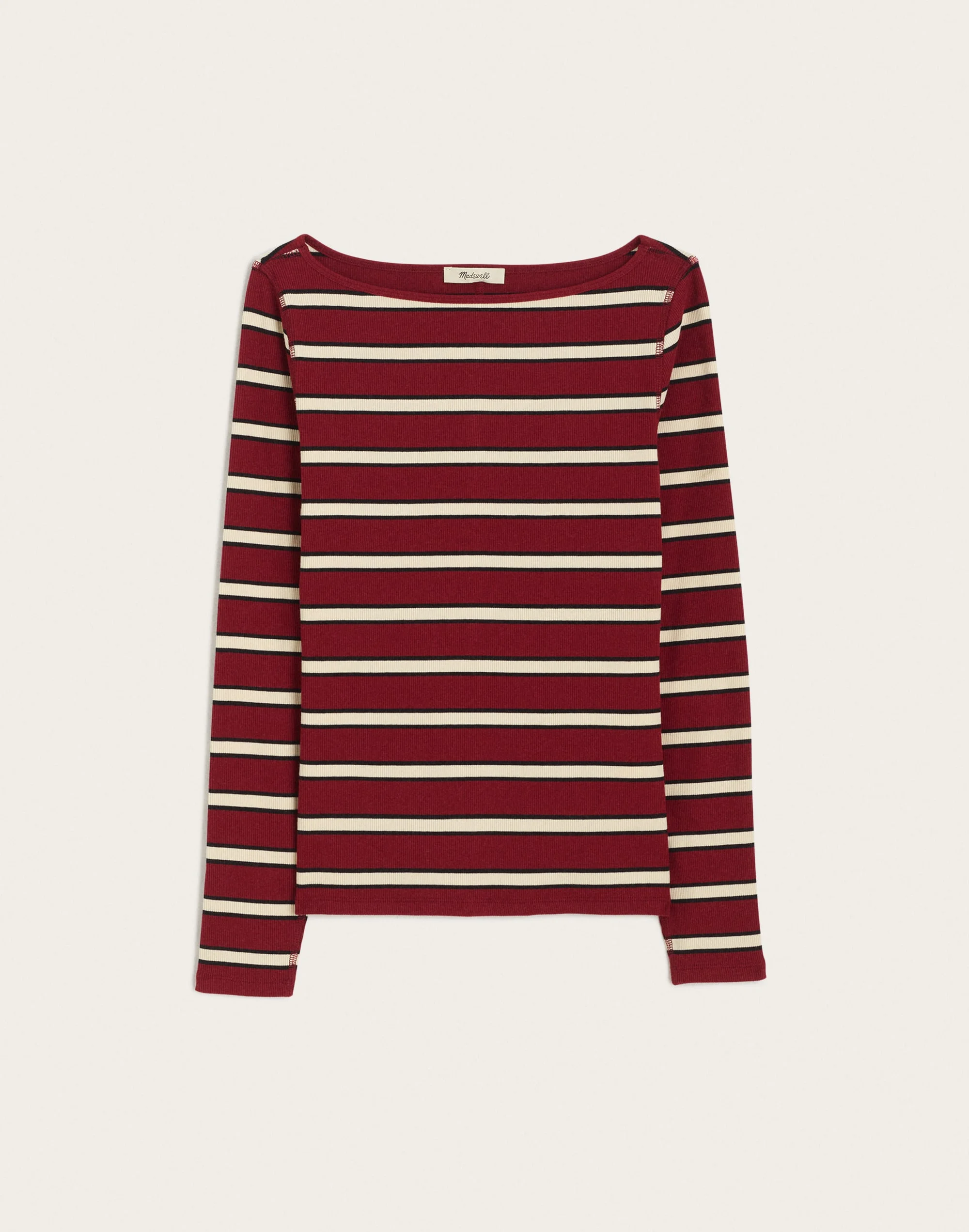 The Boatneck Layering Tee in Utility Rib - 1