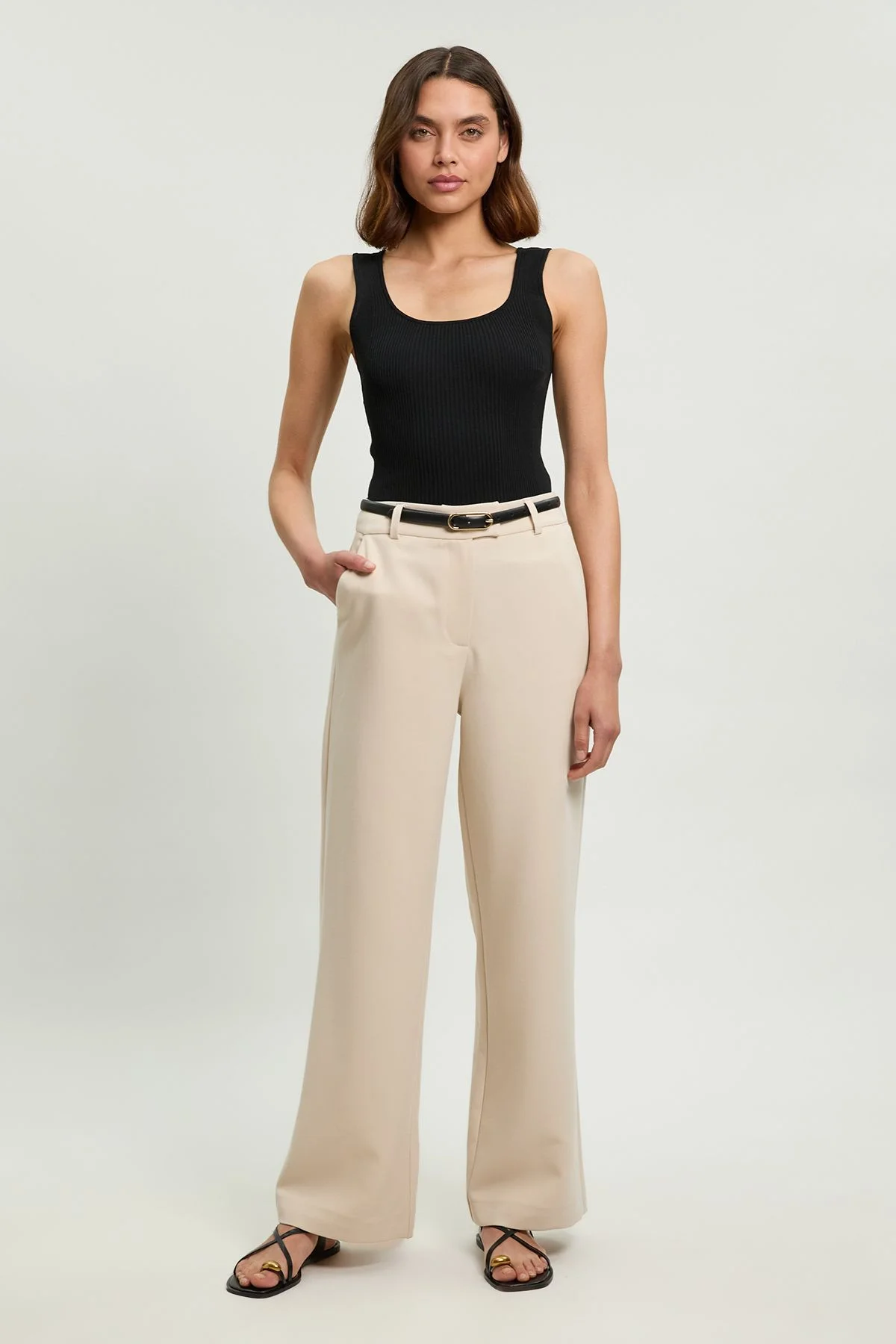 Tailored Wide Leg Trouser - 1