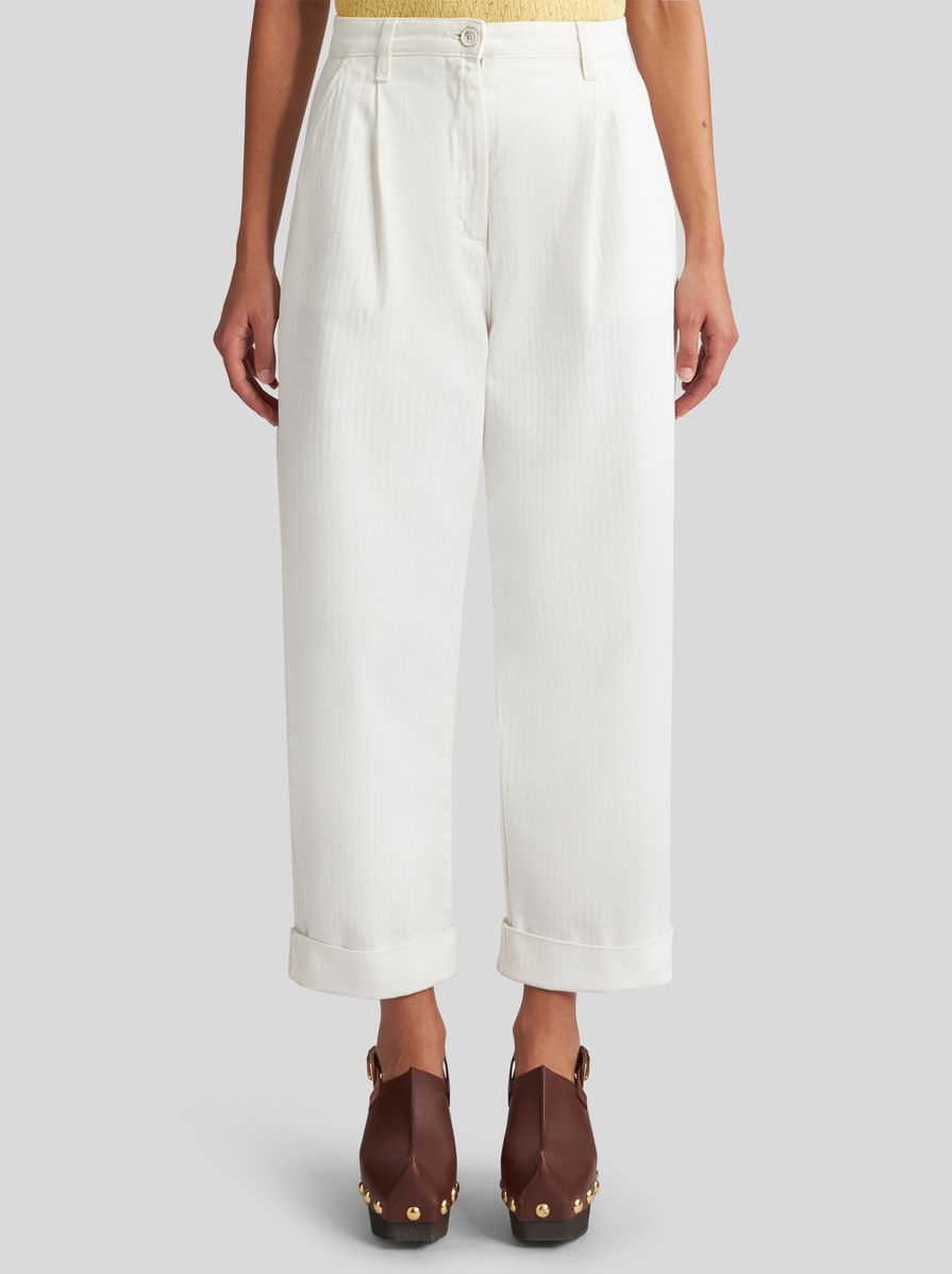 CROPPED CHINO TROUSERS - 2