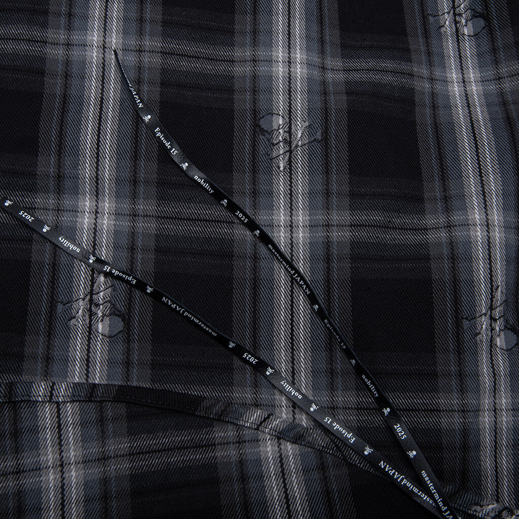 PLAID FLANNEL SHIRT - BLACK - 6