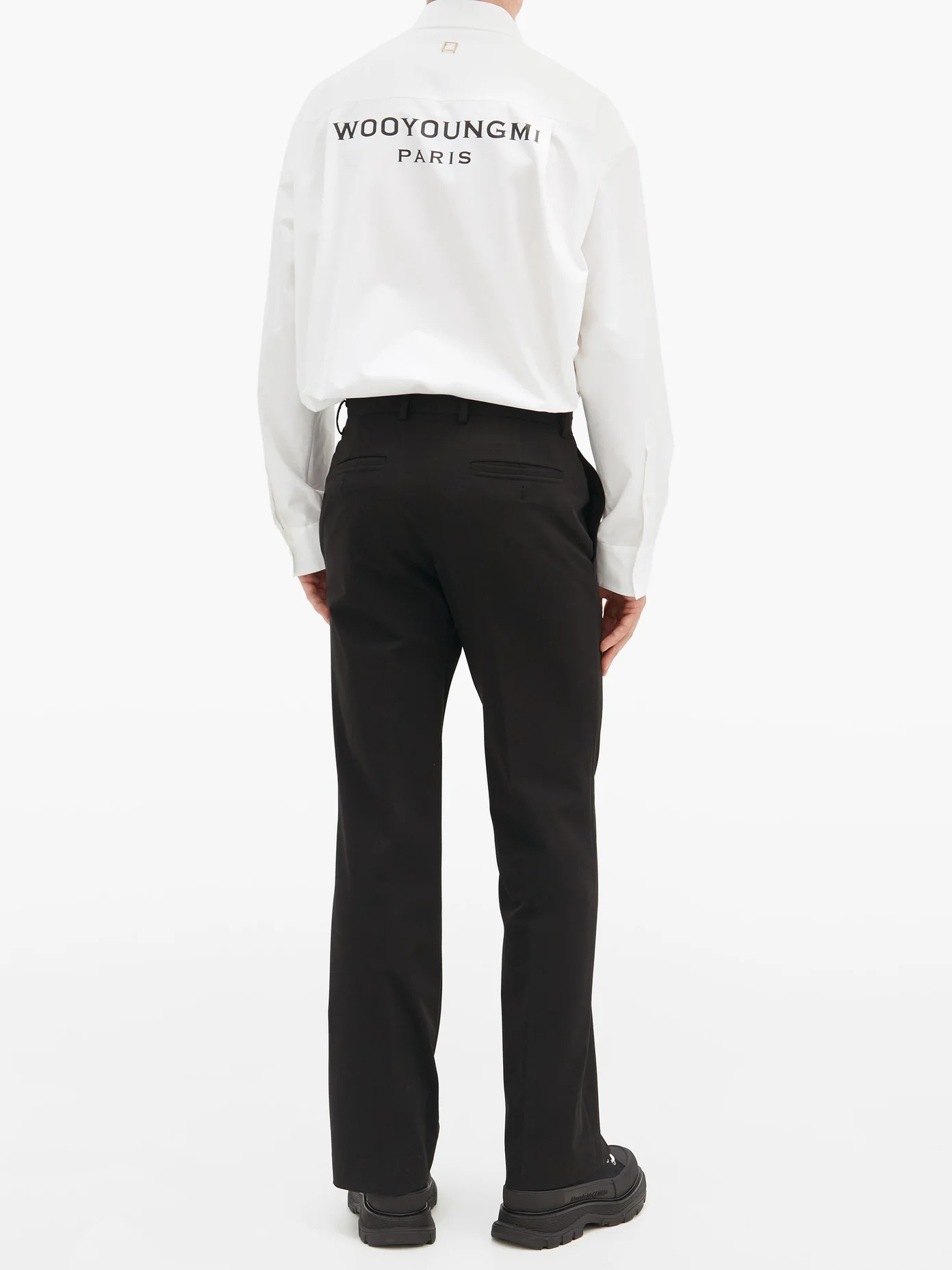 Slim-leg tailored-twill trousers - 2