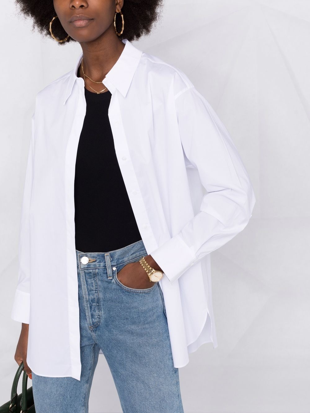 oversized poplin cotton shirt - 5