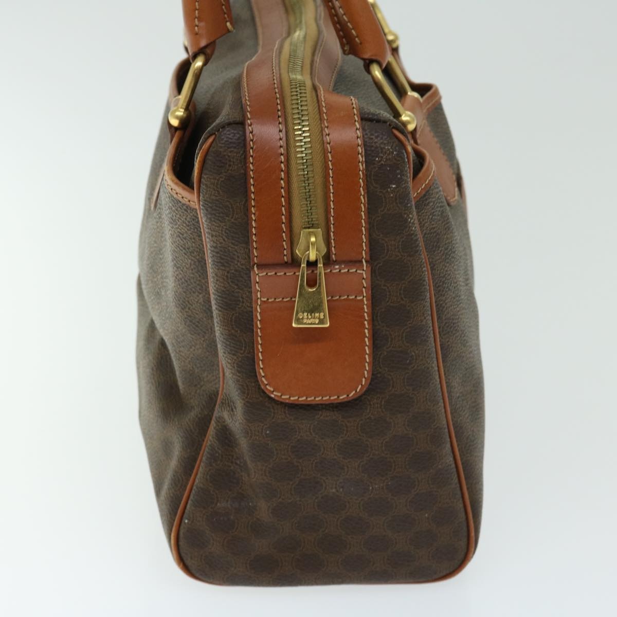 CELINE Macadam Canvas Hand Bag Pvc Brown - 5