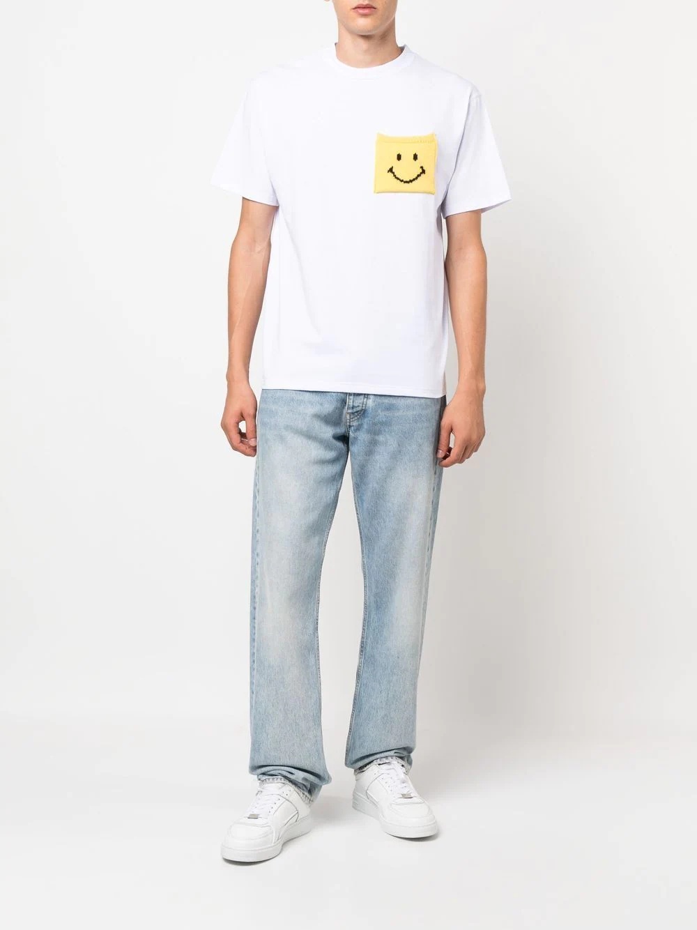 Smiley face patch-detail T-shirt - 2