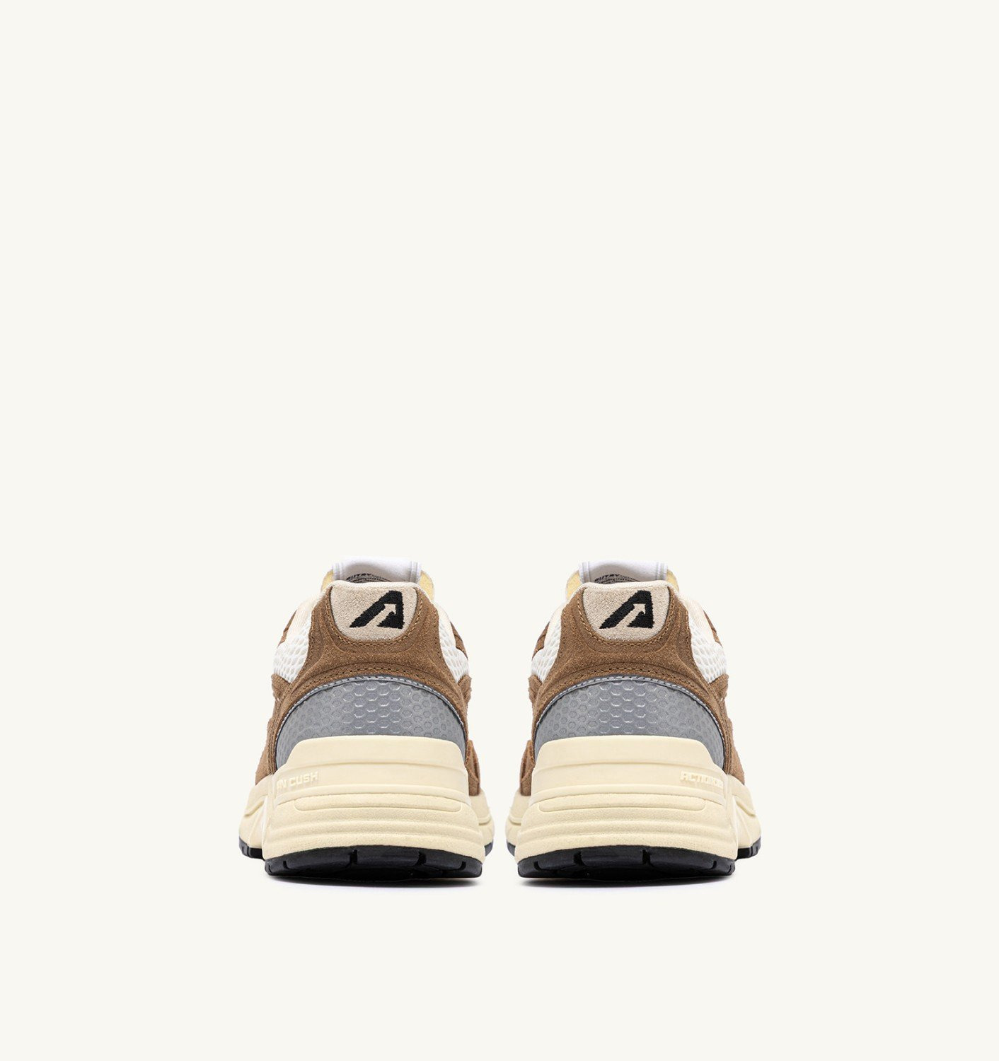 HYPERWAY SNEAKERS IN CIGAR AND SILVER MESH AND SUEDE - 3