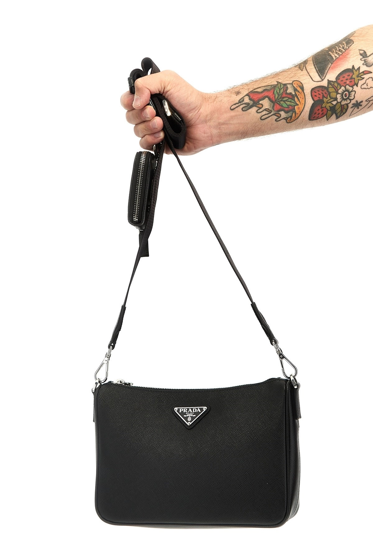 Re-Nylon & Saffiano crossbody bag - 2