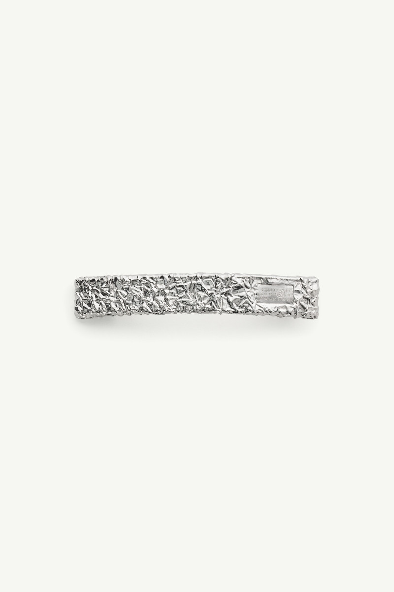 Silver foil hair clip 1