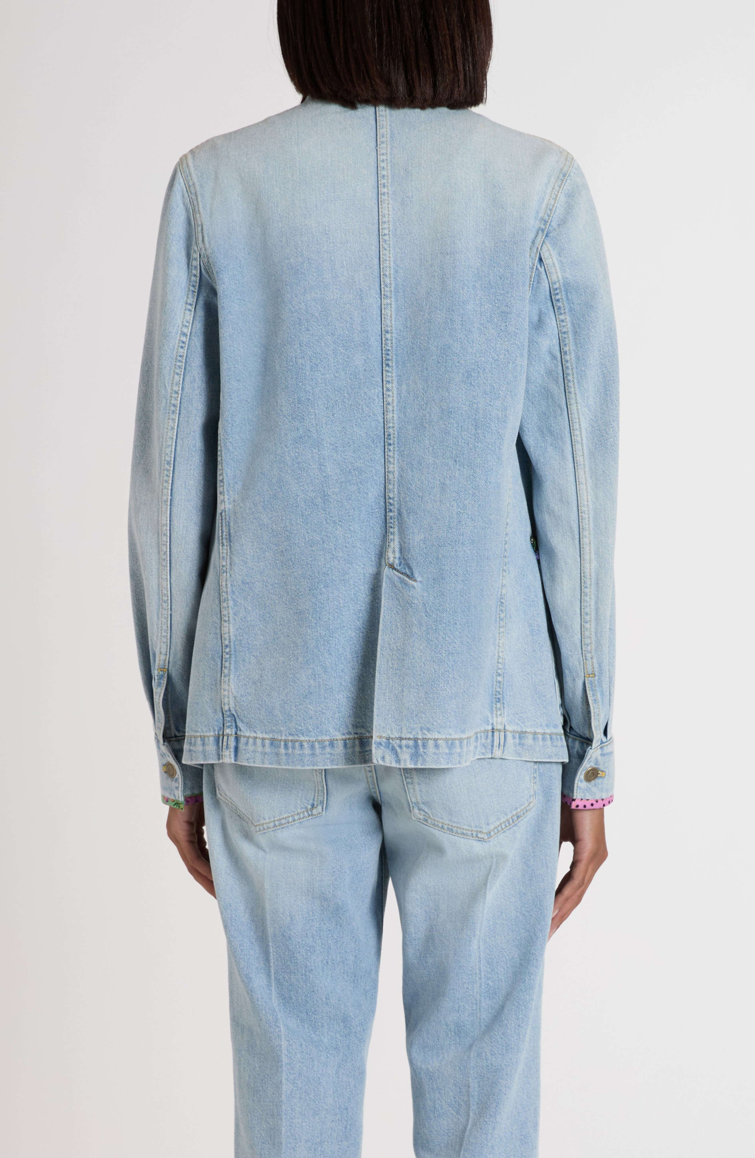Valentino Garavani Contrast Border Denim Jacket at Nordstrom - 3