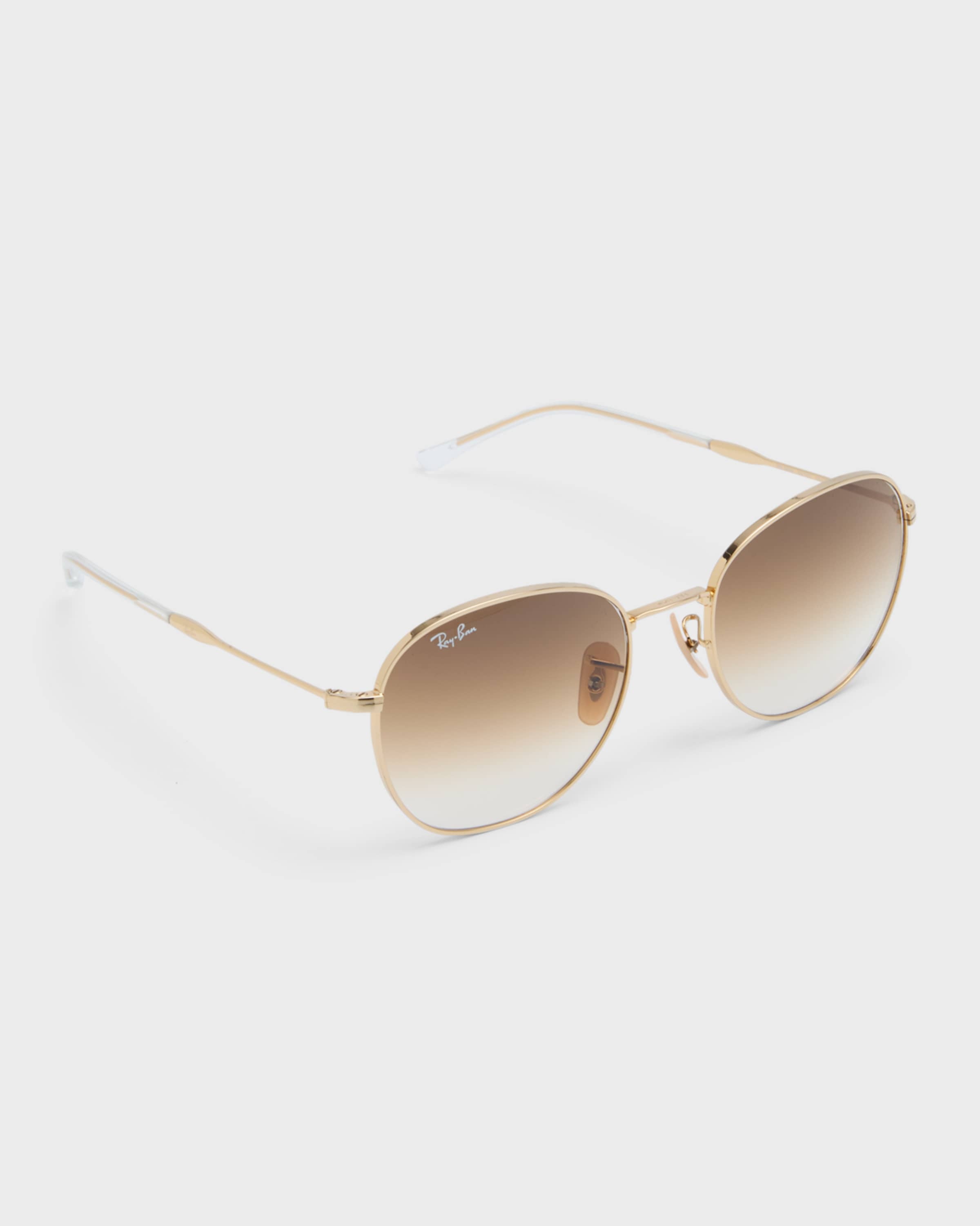 Gradient Metal Round Sunglasses, 55MM - 1