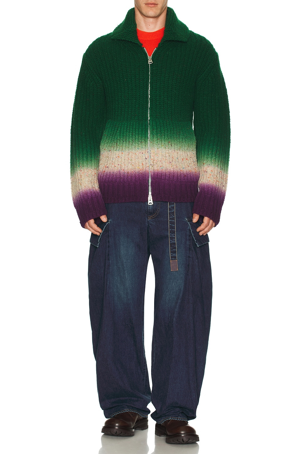 Garment Dye Wool Knit Cardigan - 4