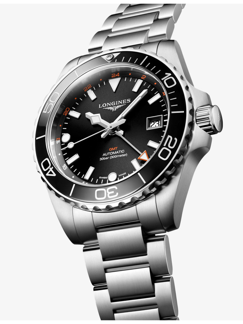 Longines L3.790.4.56.6 HydroConquest GMT Stainless-Steel Automatic Watch outlook