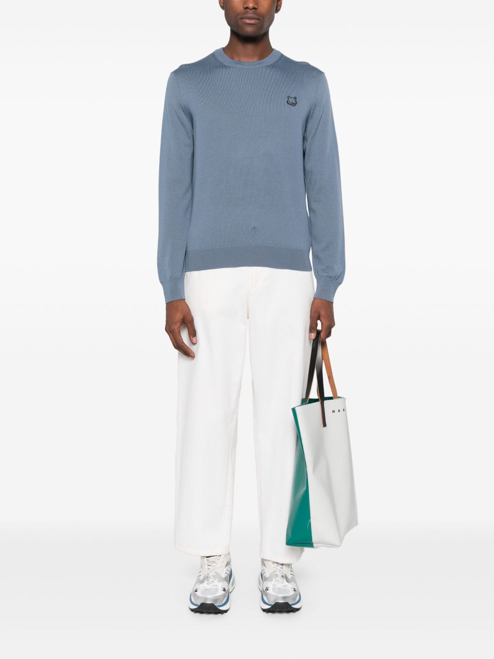 Bold Fox Head-patch sweater - 2