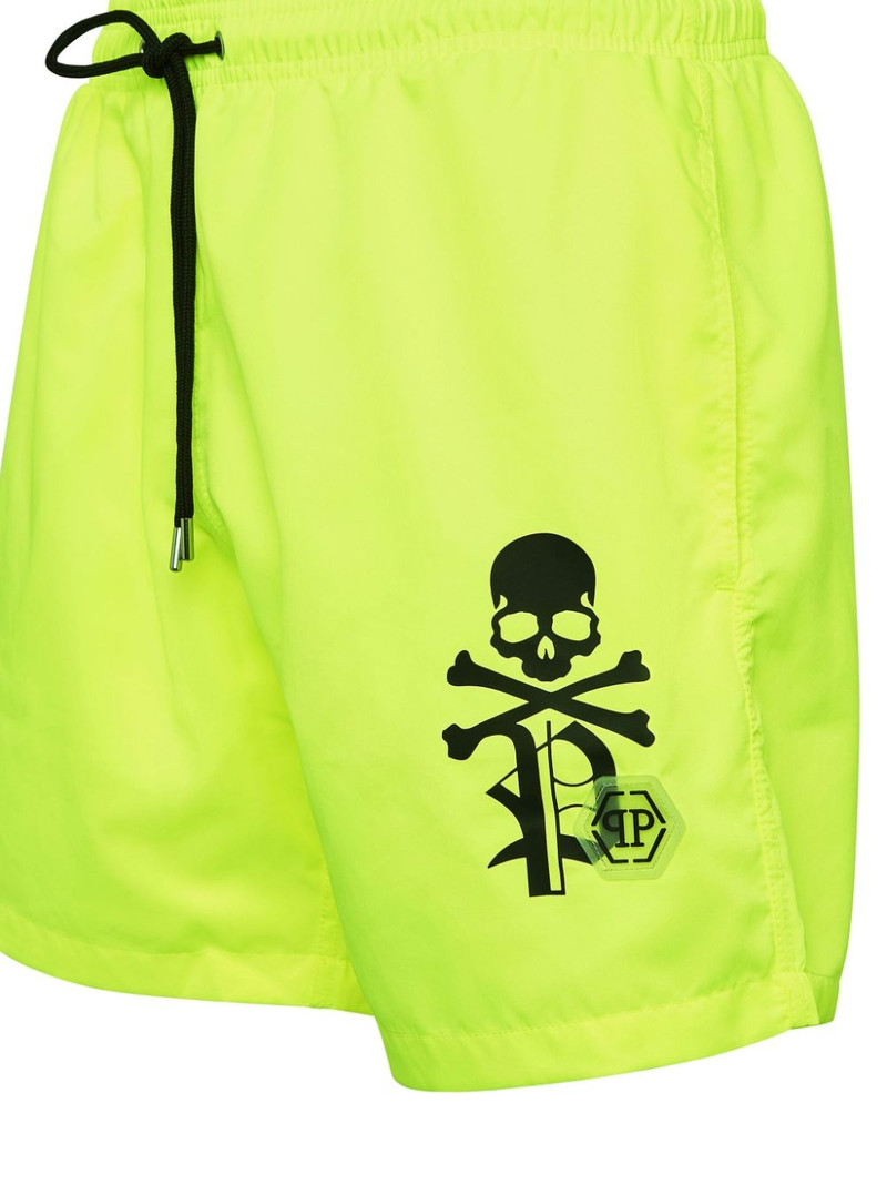 PHILIPP PLEIN logo-print swim shorts outlook