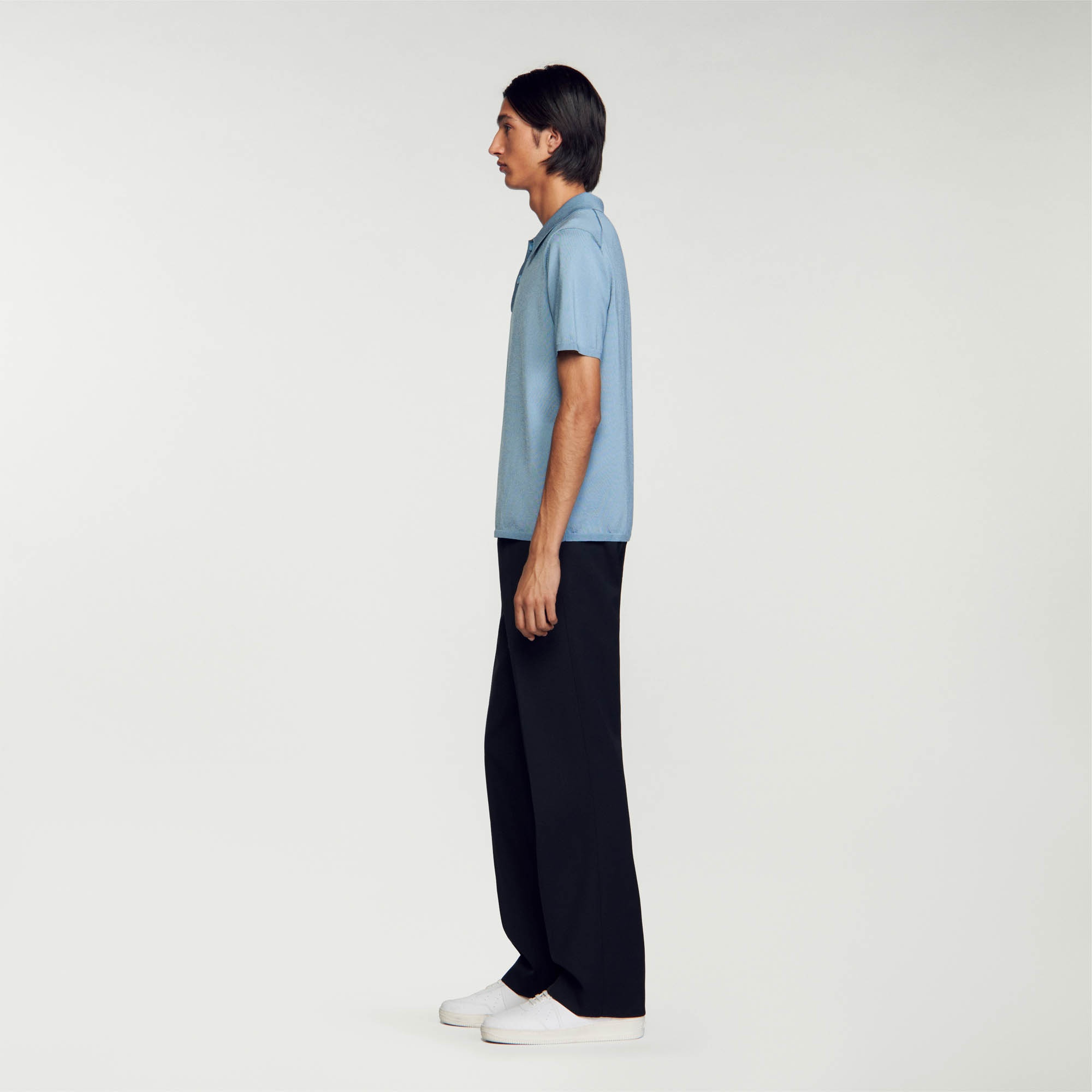 Short-sleeve knitted polo shirt - 7