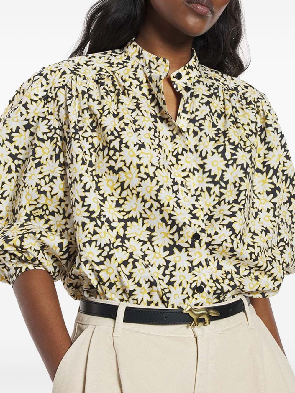 floral-print shirt - 4