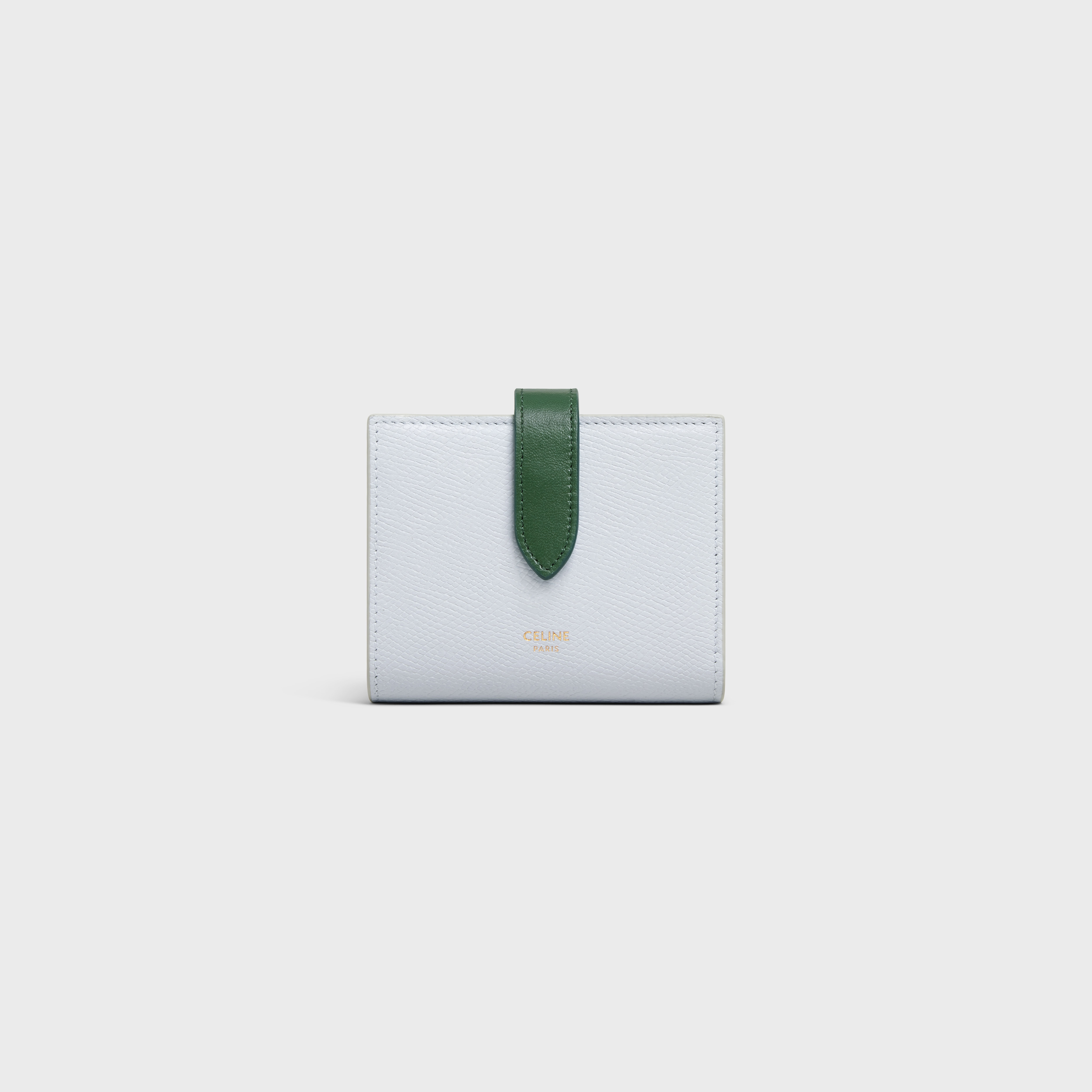 Small Strap Wallet in Bicolour Grained Calfskin - 1