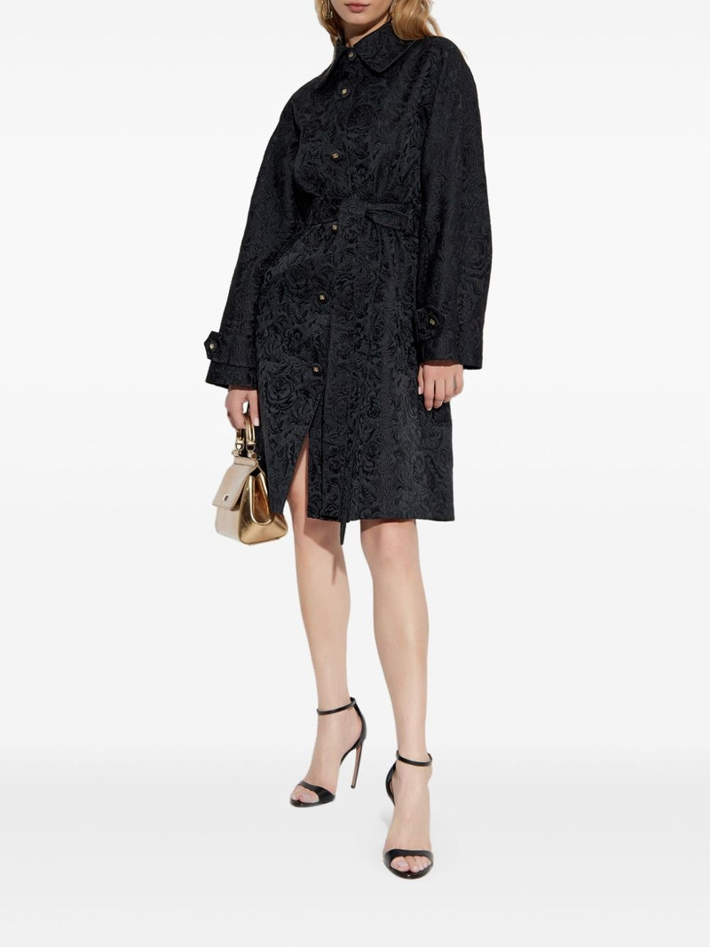 Dolce & Gabbana floral-jacquard coat outlook