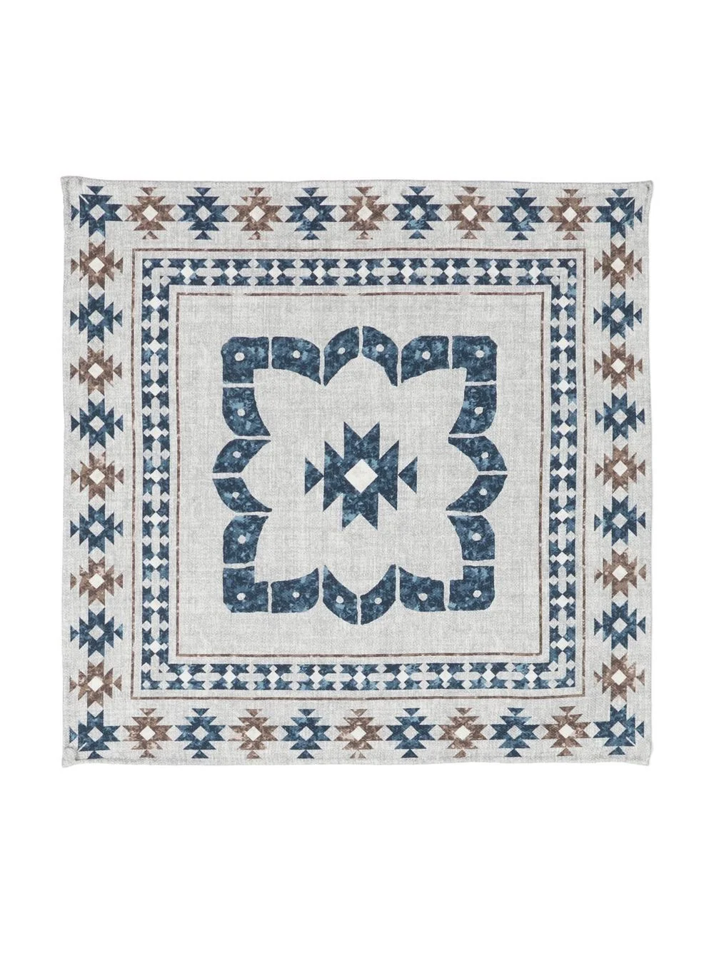 geometric-print square-shape scarf - 1