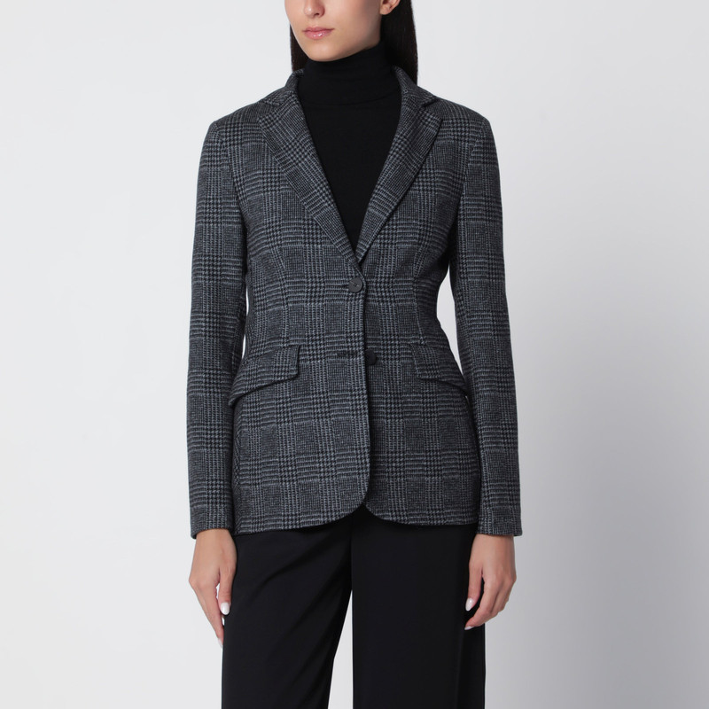 Single-breasted Prince of Wales check jacket 1